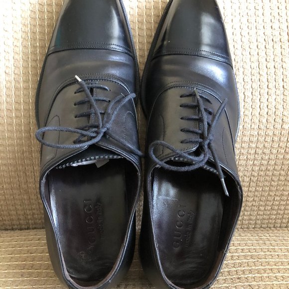GUCCI Men\'s Black Leather Oxfords . main image 5